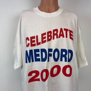 Medford Massachusetts Celebrate New Years Millennium T Shirt Vtg Y2K Size XL